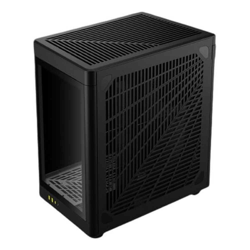 GAMDIAS NESO P1 B E-ATX Full-Tower PC Case (Black, Dual-Chamber, Trapezoid, Panoramic Glass)
