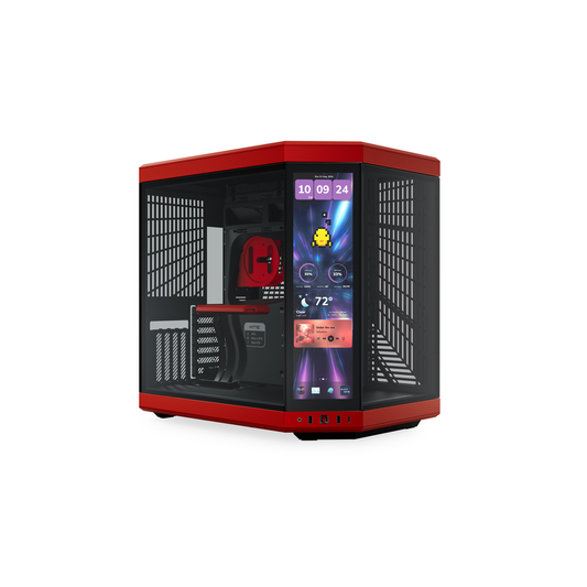 HYTE Y70 Touch Infinite 14.9" Dual-Chamber E-ATX Mid-Tower Case (Black Cherry)