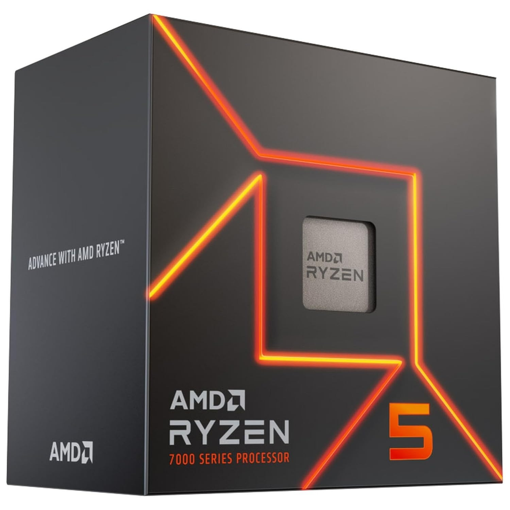 AMD Ryzen 5 7600 – 6 Core / 12 Thread AM5 Desktop Processor with Wraith Stealth Cooler