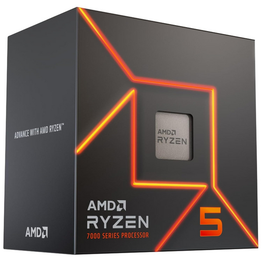 AMD Ryzen 5 7600 – 6 Core / 12 Thread AM5 Desktop Processor with Wraith Stealth Cooler