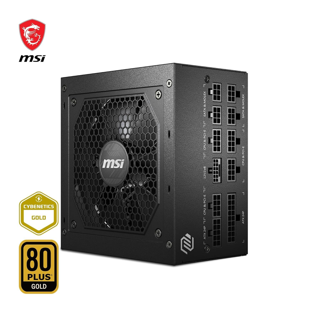 MSI MAG A850GL PCIE5 850W 80+ Gold Fully Modular PCIe 5.0 ATX 3.1 Power Supply Unit