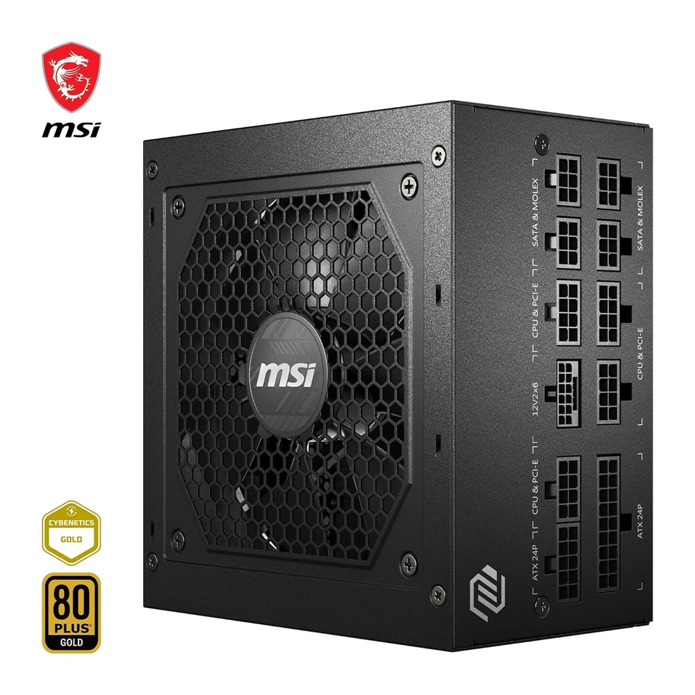 MSI MAG A750GL PCIE5 750W 80+ Gold Fully Modular PCIe 5.0 ATX 3.1 Power Supply Unit