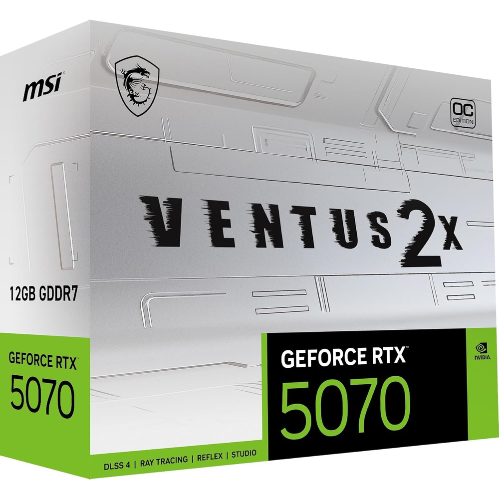 MSI GeForce RTX 5070 12G VENTUS 2X OC WHITE Graphics Card