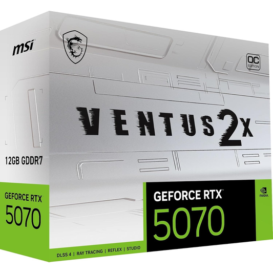 MSI GeForce RTX 5070 12G VENTUS 2X OC WHITE Graphics Card