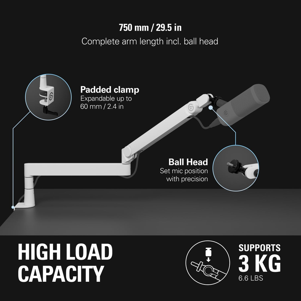 Elgato Wave Mic Arm Pro White Edition