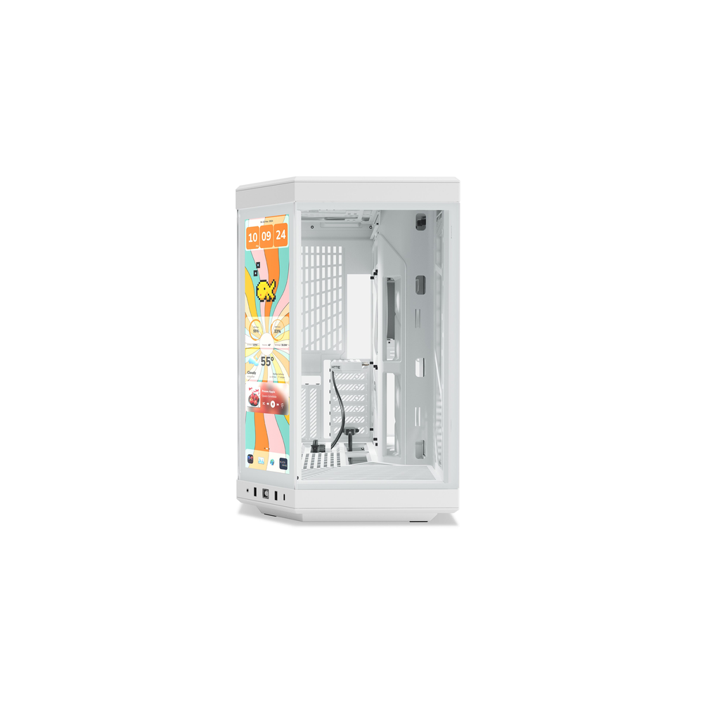 HYTE Y70 Touch Infinite 14.9" Dual-Chamber E-ATX Mid-Tower Case (Snow White)