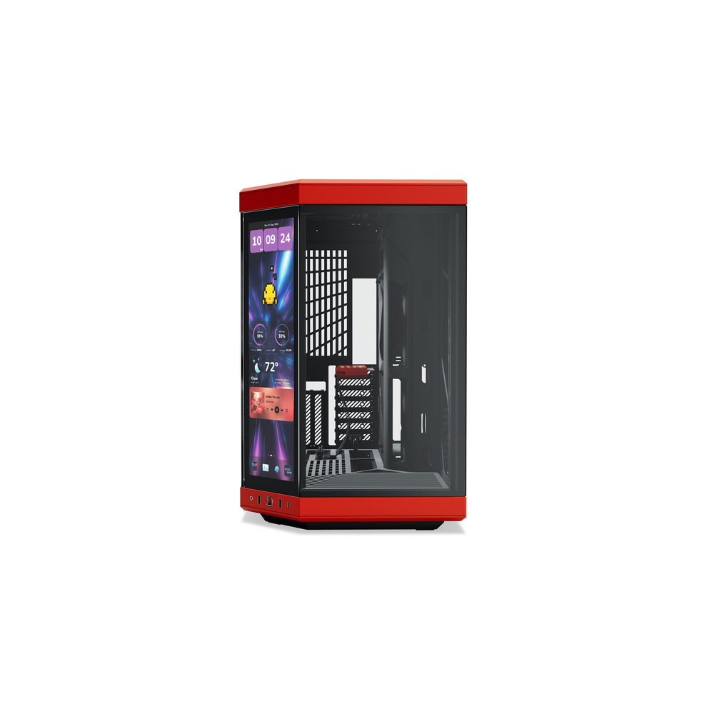 HYTE Y70 Touch Infinite 14.9" Dual-Chamber E-ATX Mid-Tower Case (Black Cherry)