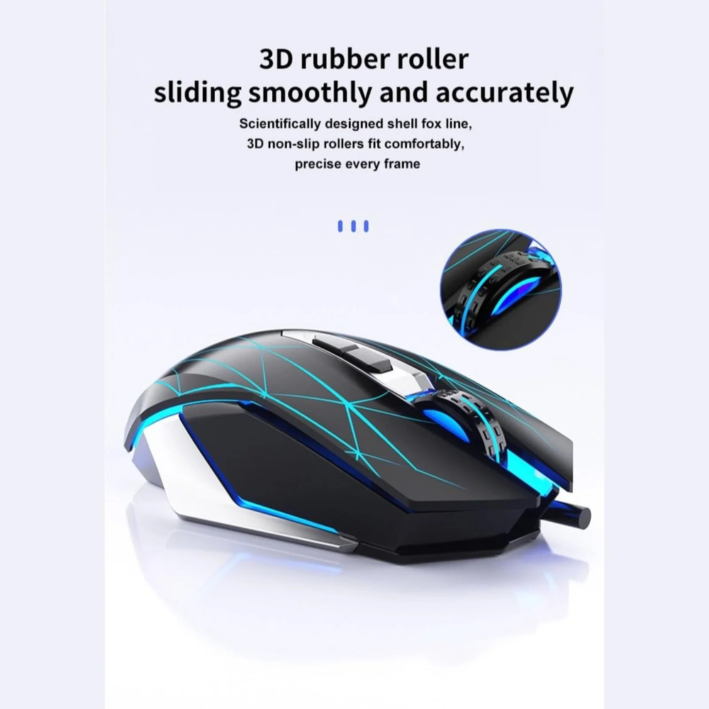 AULA T201 RGB Wired Gaming Membrane Keyboard & Mouse Combo | Black (T201 Combo)