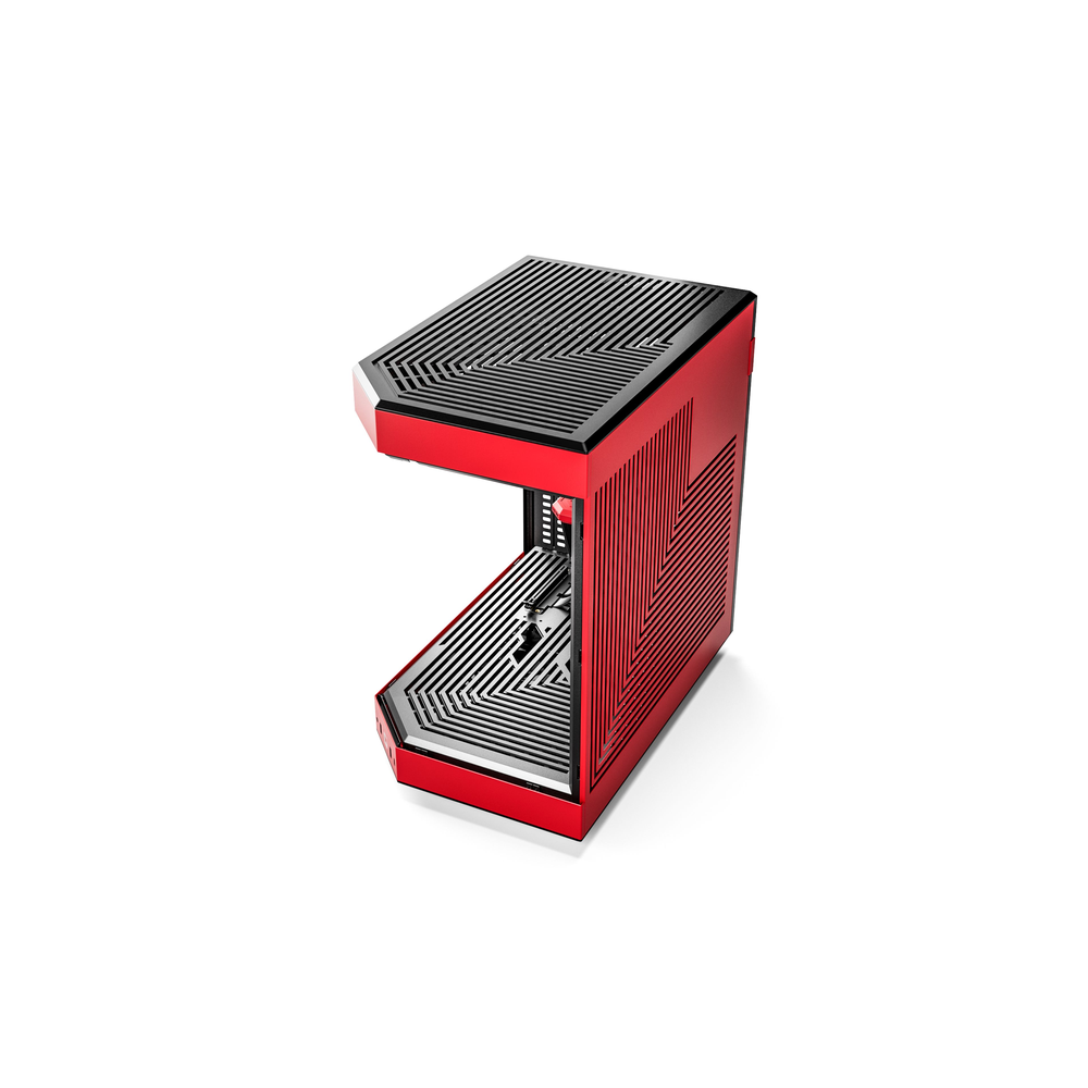 HYTE Y60 Dual-Chamber Panoramic ATX Mid-Tower Case (Black-Red / Black Cherry)
