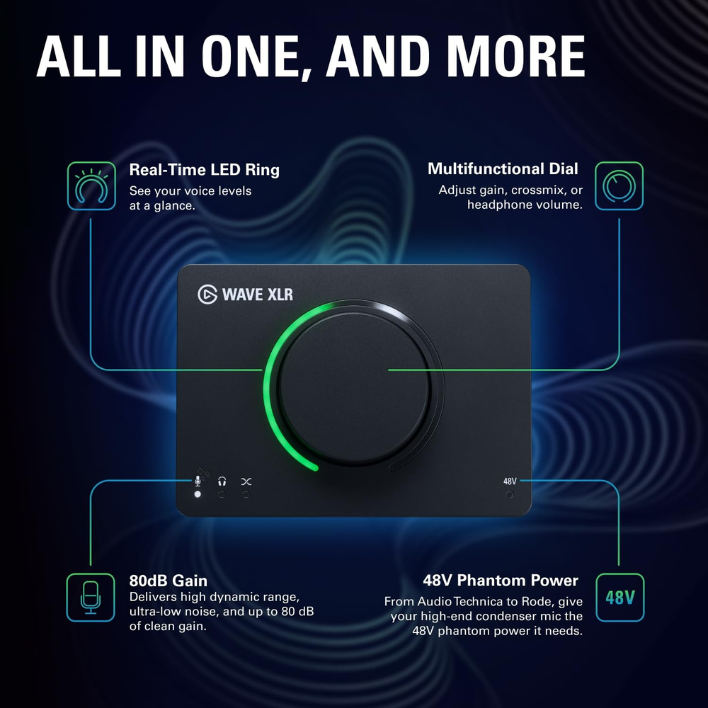 Corsair Elgato Wave XLR MK.2 USB-C Audio Interface for XLR Microphones
