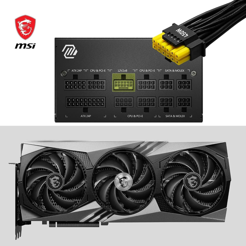 MSI MAG A750GL PCIE5 750W 80+ Gold Fully Modular PCIe 5.0 ATX 3.1 Power Supply Unit