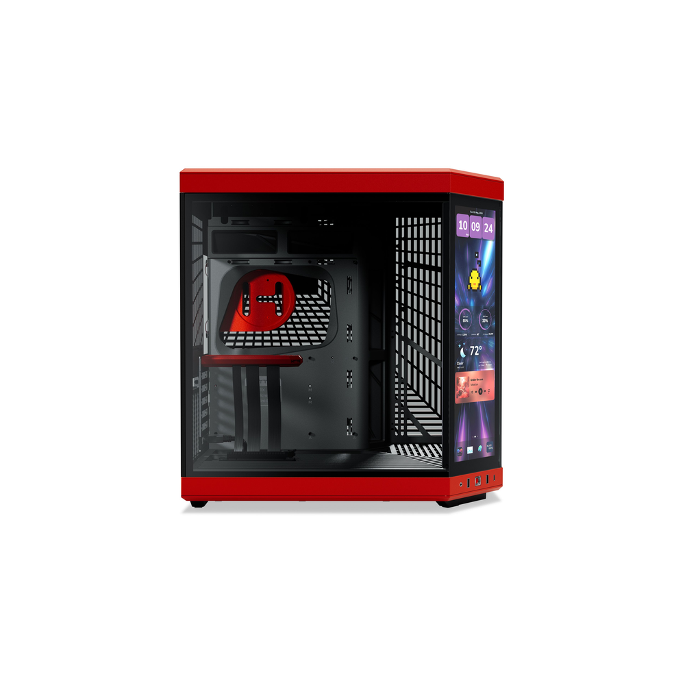 HYTE Y70 Touch Infinite 14.9" Dual-Chamber E-ATX Mid-Tower Case (Black Cherry)