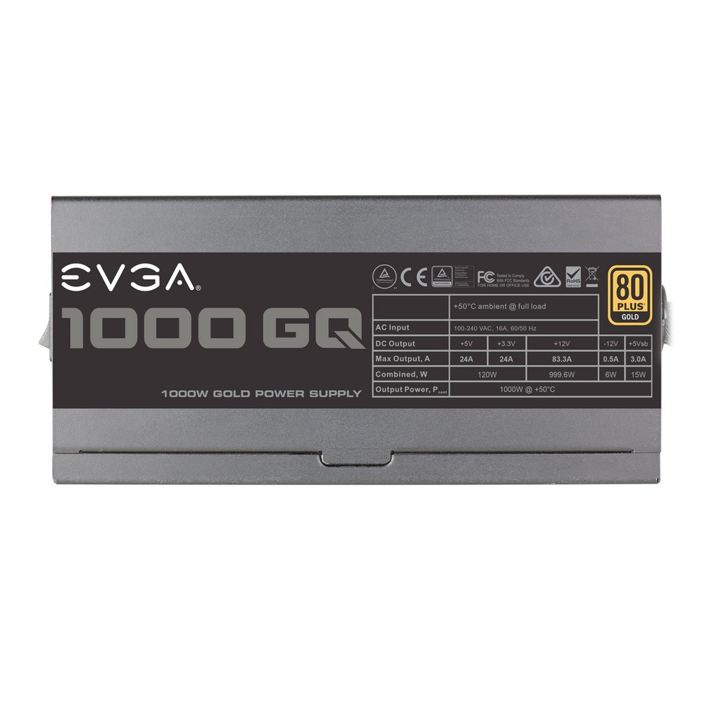EVGA 1000 GQ 1000W 80+ Gold Semi‑Modular ATX Power Supply