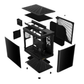 GAMDIAS NESO P1 B E-ATX Full-Tower PC Case (Black, Dual-Chamber, Trapezoid, Panoramic Glass)