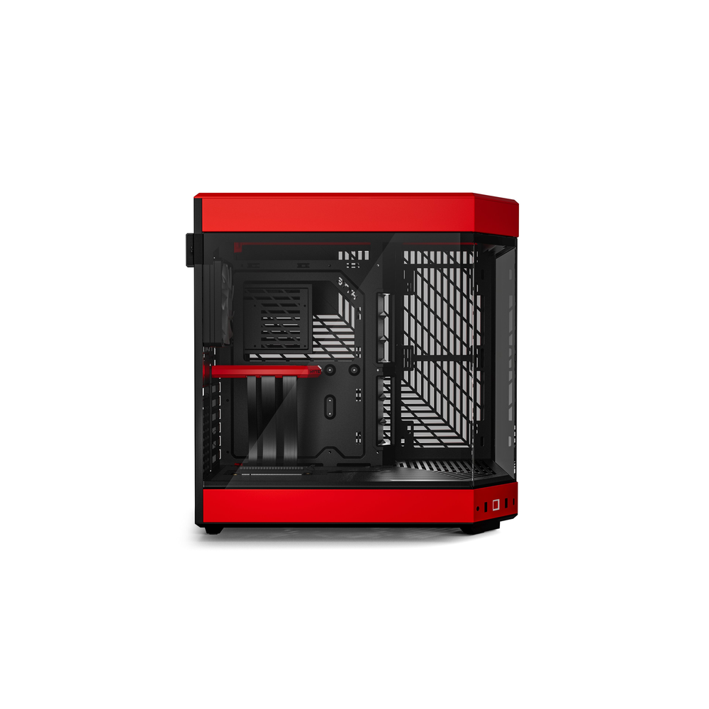 HYTE Y60 Dual-Chamber Panoramic ATX Mid-Tower Case (Black-Red / Black Cherry)