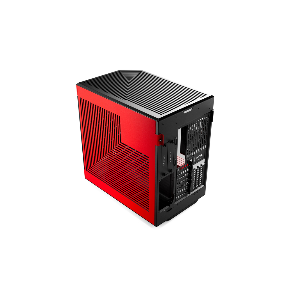 HYTE Y60 Dual-Chamber Panoramic ATX Mid-Tower Case (Black-Red / Black Cherry)
