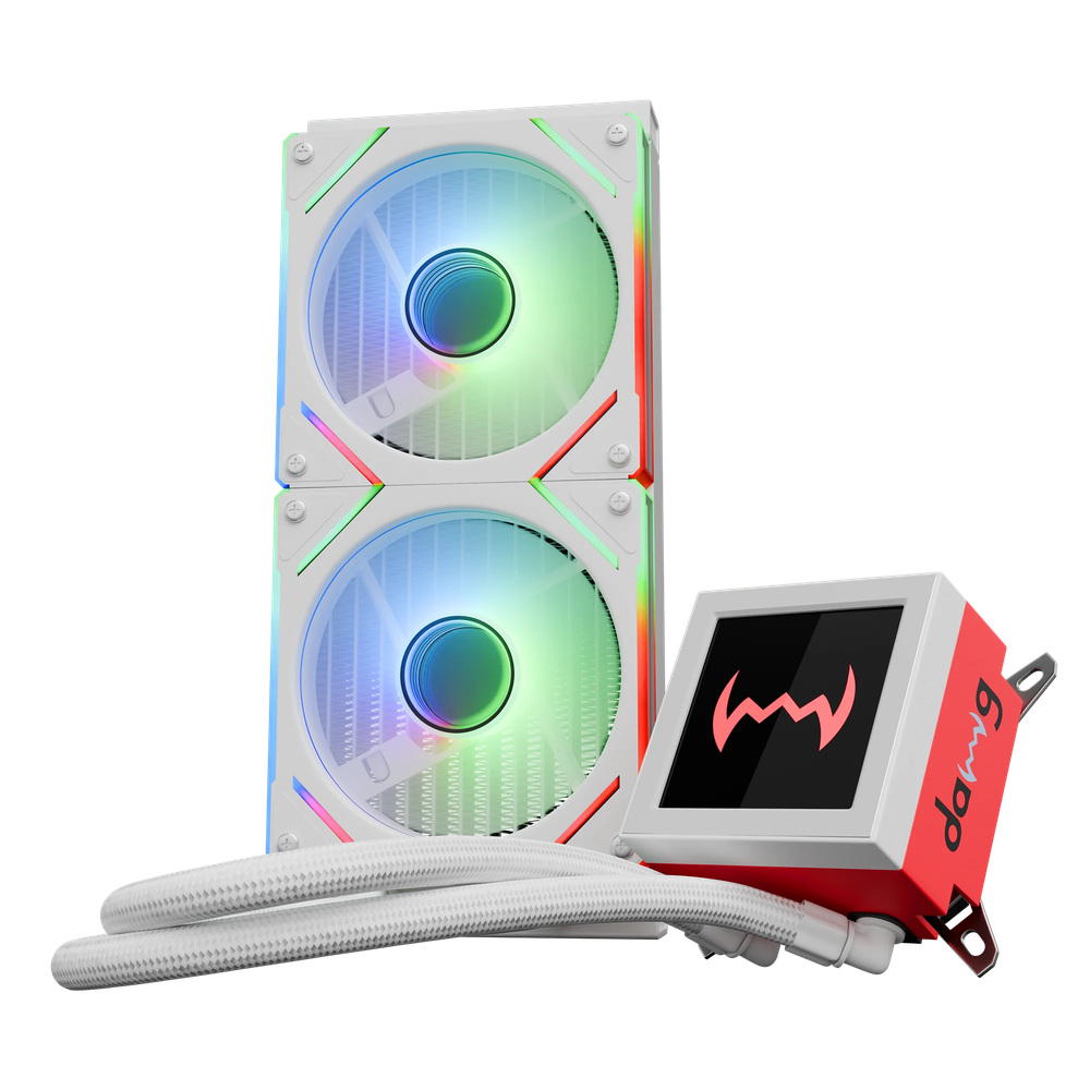 Dawg L240 ARGB 240mm CPU Liquid AIO Cooler White