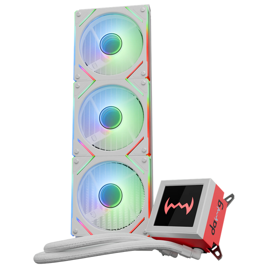 Dawg L360 ARGB 360mm CPU Liquid AIO Cooler White