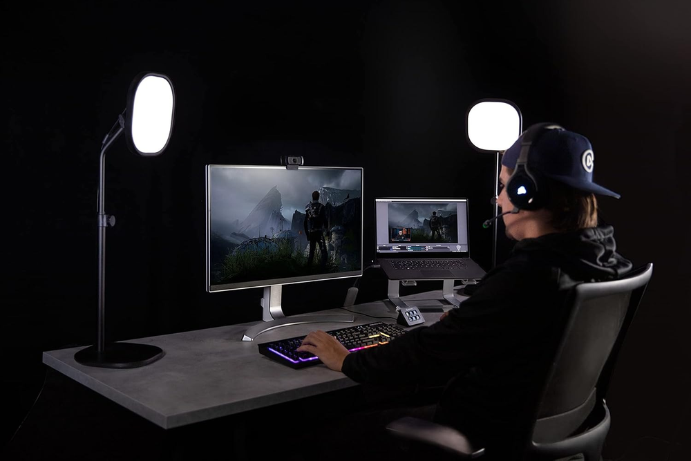 Elgato Key Light Air – Wi-Fi LED Desk Light for Streaming with 1400 Lumens & App Control