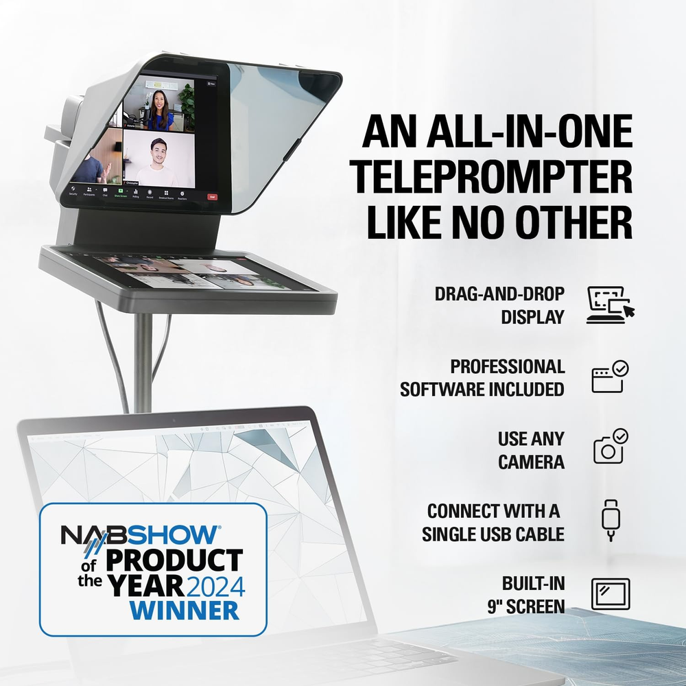 Corsair Elgato Prompter All-in-One Teleprompter with Built-in 9" Display