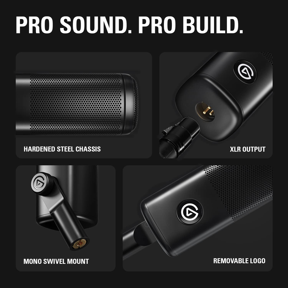 Elgato Wave DX - Dynamic XLR Microphone with Cardioid Pattern, Internal Pop Filter, and Hardened Steel Chassis