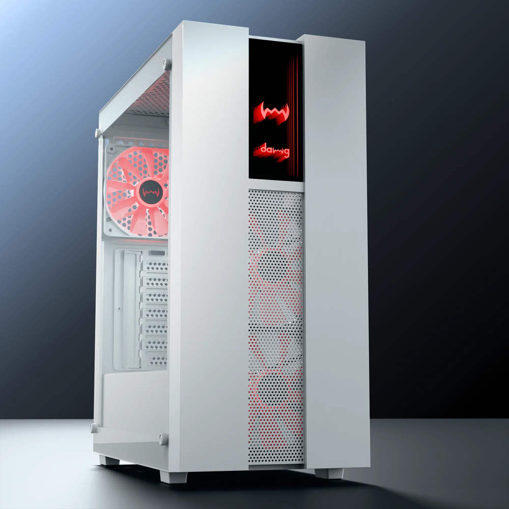 Dawg V 350 Mid Tower Chassis White