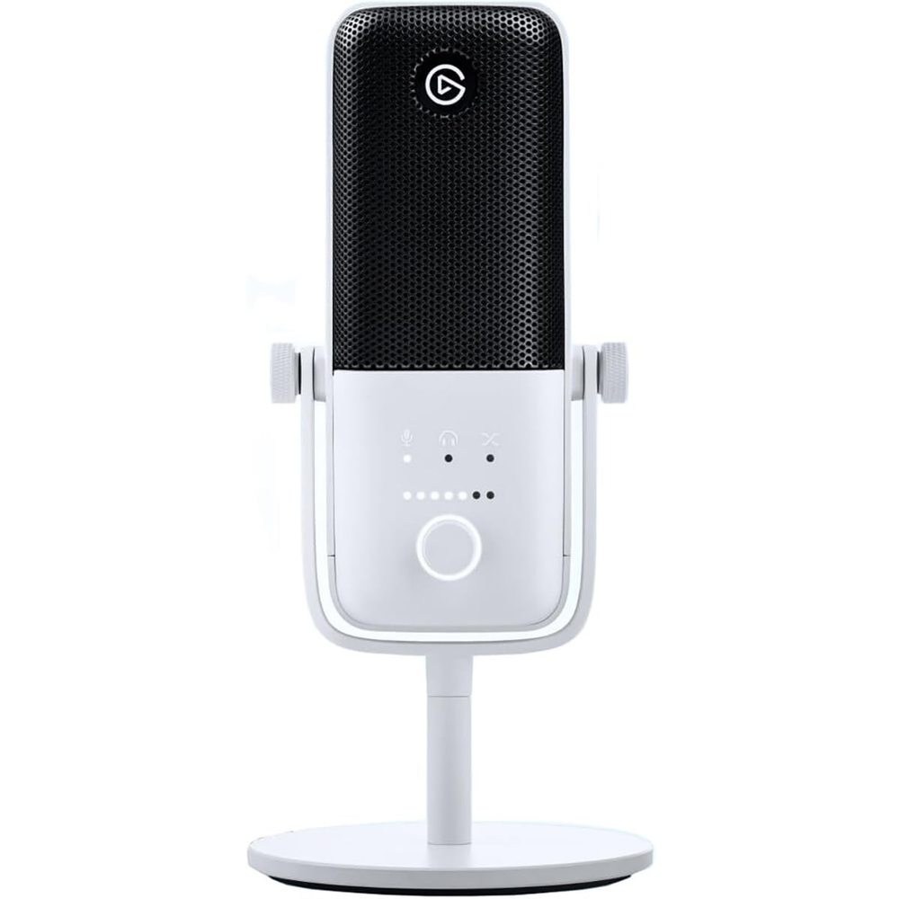 Elgato Wave:3 White - Premium USB Condenser Microphone with Clipguard Technology and Wave Link Mixing Software