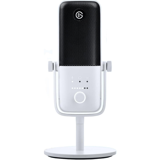 Elgato Wave:3 White - Premium USB Condenser Microphone with Clipguard Technology and Wave Link Mixing Software