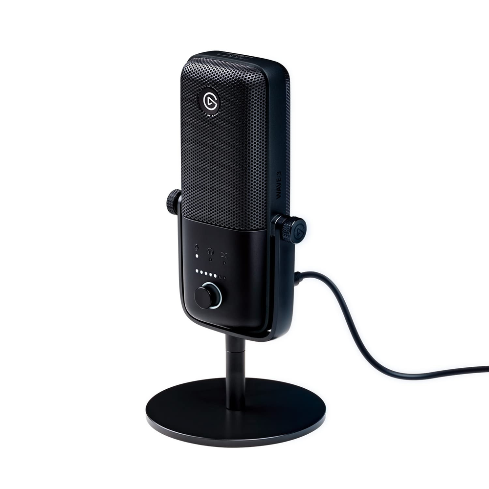 Elgato Wave:3 - Premium USB Condenser Microphone with Clipguard Technology and Wave Link Mixing Software