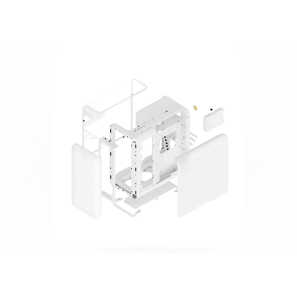 HYTE X50 ATX Mid-Tower Case with Acoustic Glass (Snow White)
