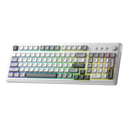 AULA S99 Mechanical Keyboard Grey & White