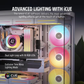 iCUE LINK LX120-R RGB 120mm PWM Reverse Fans Starter Kit - White