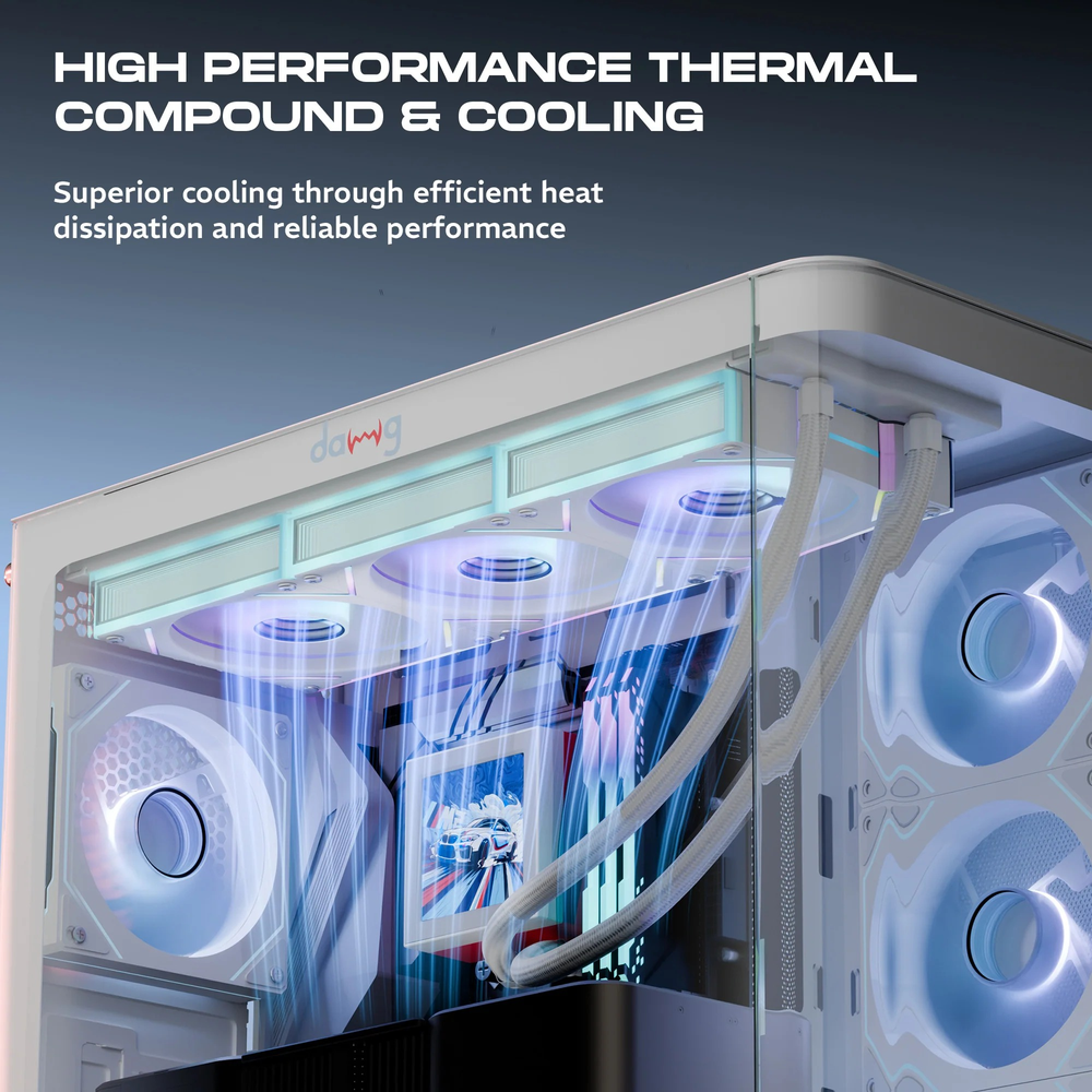 Dawg L360 ARGB 360mm CPU Liquid AIO Cooler White