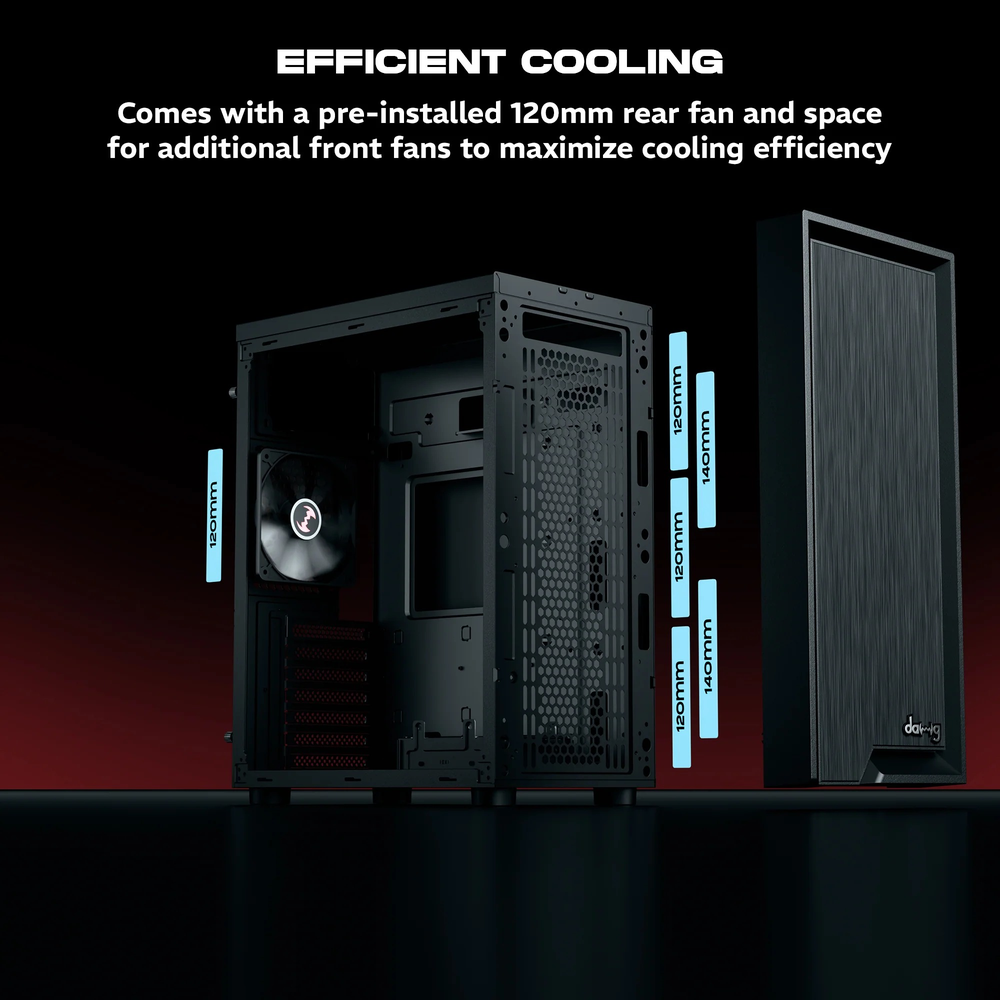 Dawg V 210 Mid Tower Chassis Black
