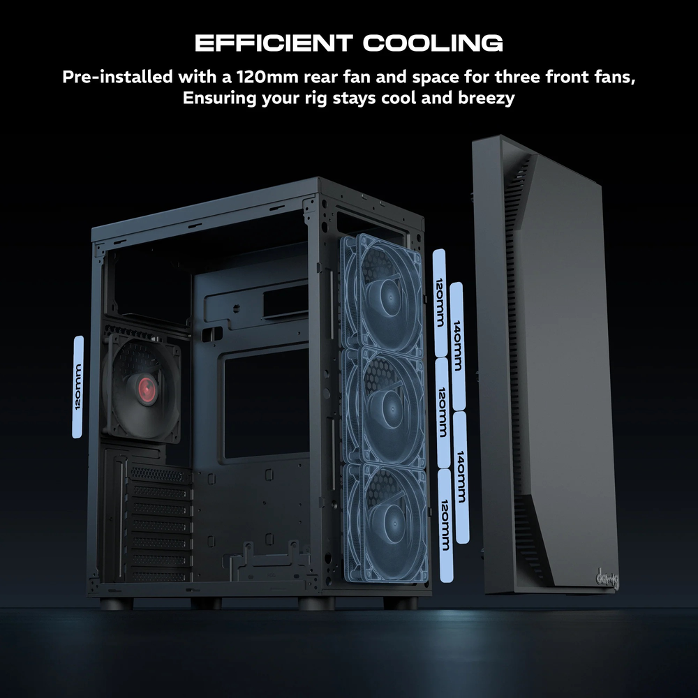 Dawg V 211 Mid Tower Chassis Black