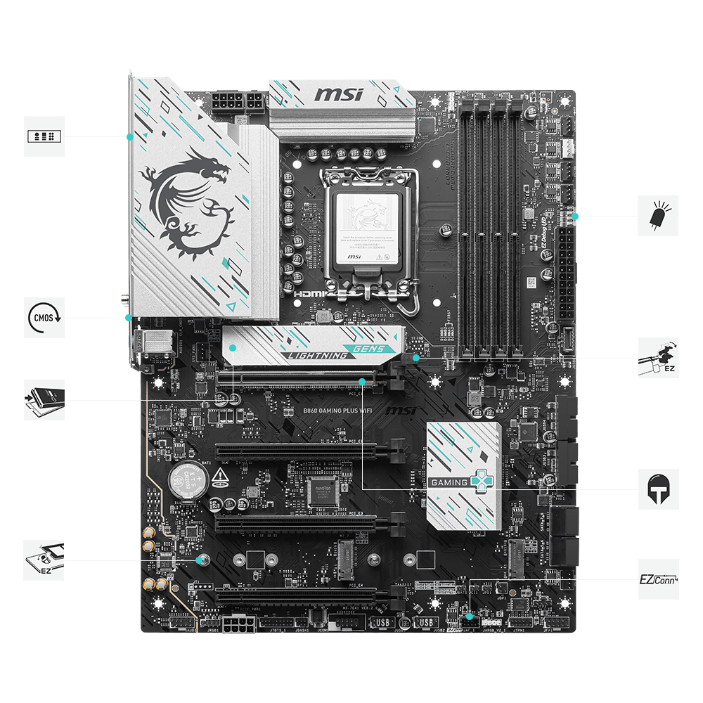 MSI B860 GAMING PLUS WIFI Motherboard