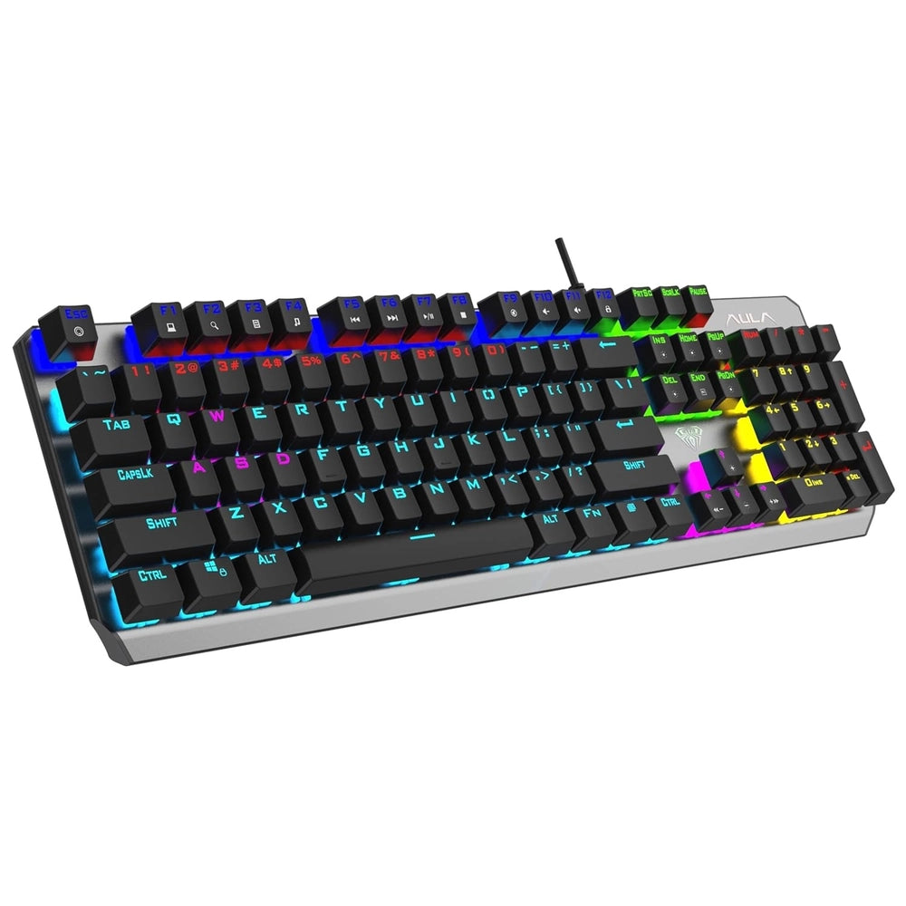 AULA F2066-II USB Full Size Wired Mechanical Gaming Keyboard Black