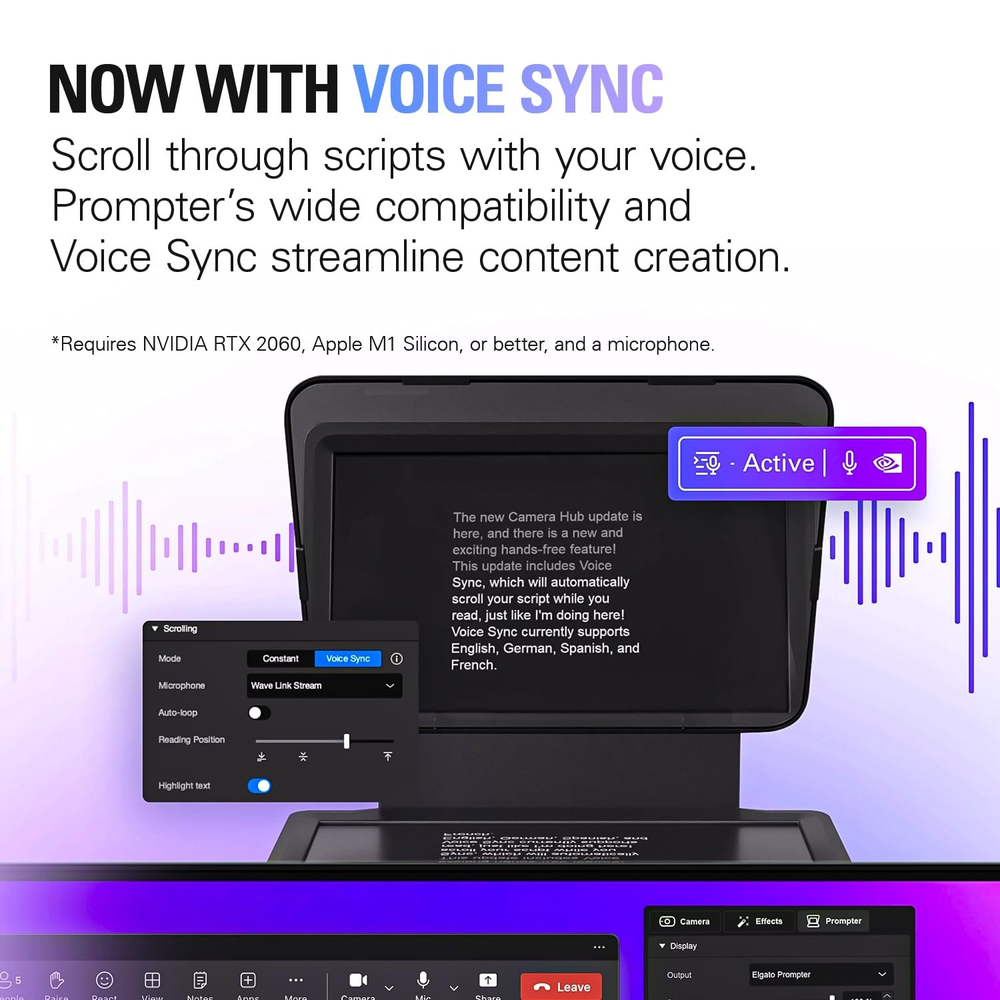 Corsair Elgato Prompter All-in-One Teleprompter with Built-in 9" Display