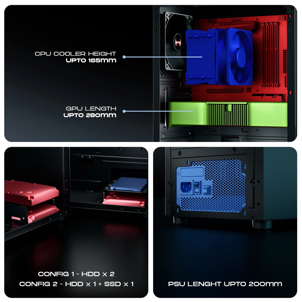 Dawg V 110 Mini Tower Chassis Black