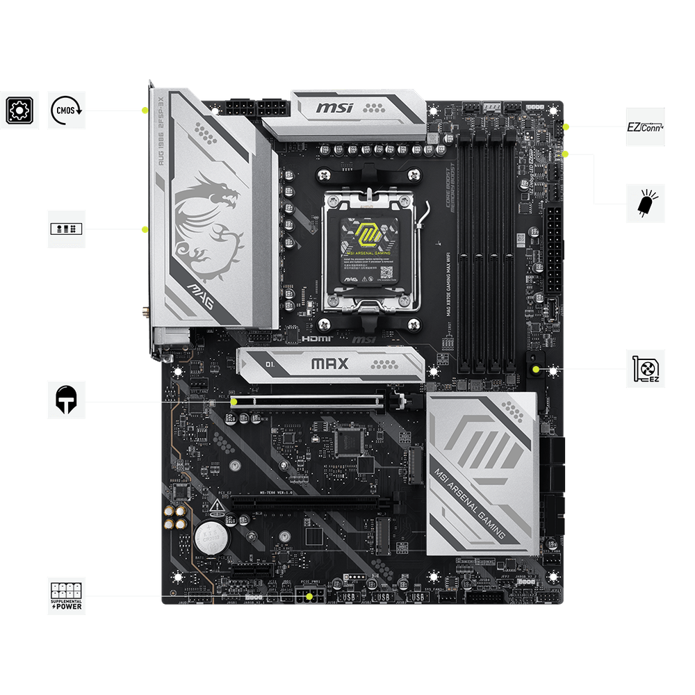MSI MAG X870E GAMING MAX WIFI Motherboard