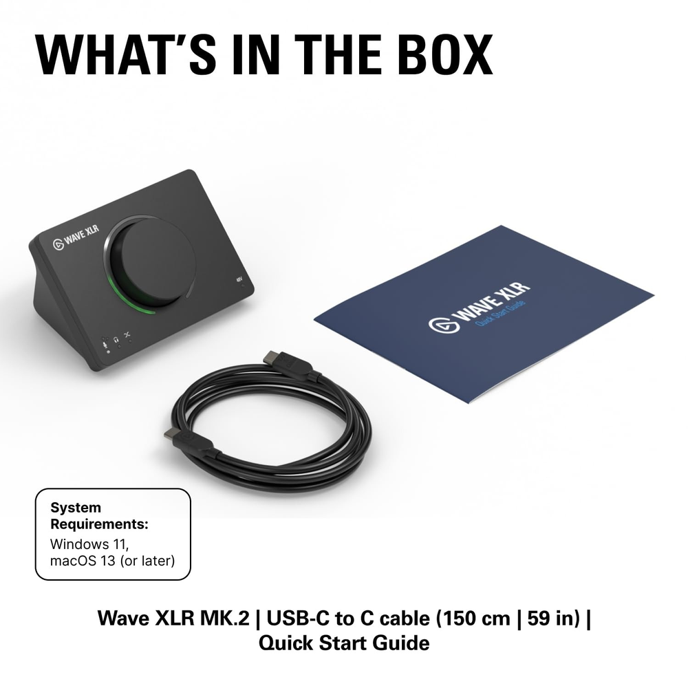 Corsair Elgato Wave XLR MK.2 USB-C Audio Interface for XLR Microphones