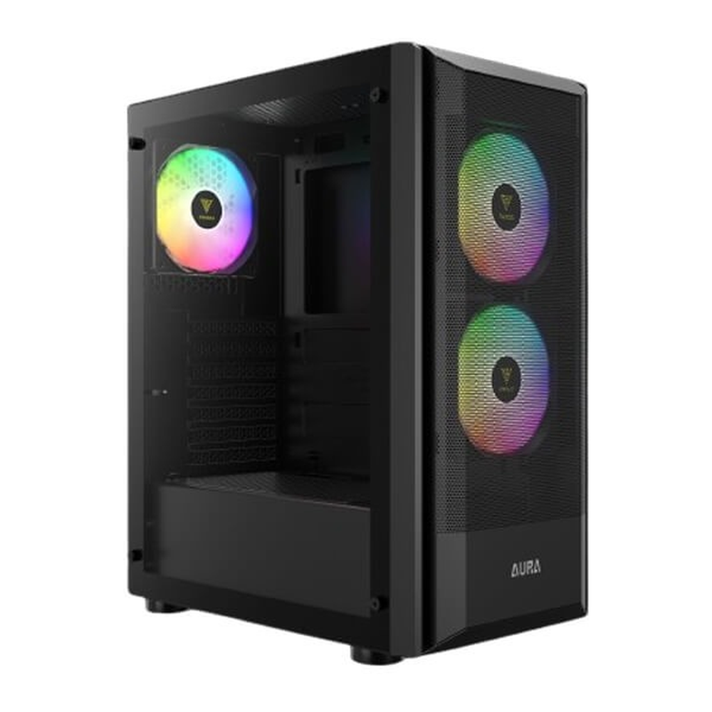 GAMDIAS AURA GC6 ARGB ATX Mid Tower Gaming Case (Black)