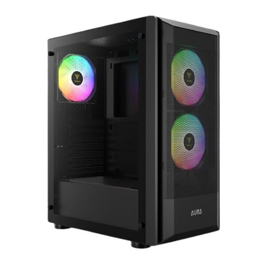 GAMDIAS AURA GC6 ARGB ATX Mid Tower Gaming Case (Black)