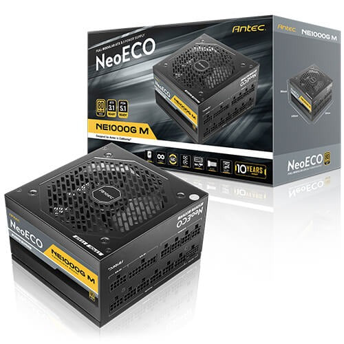Antec NE1000G M ATX 3.1 NeoECO Gold Modular 1000W 80 Plus Gold Fully Modular Power Supply