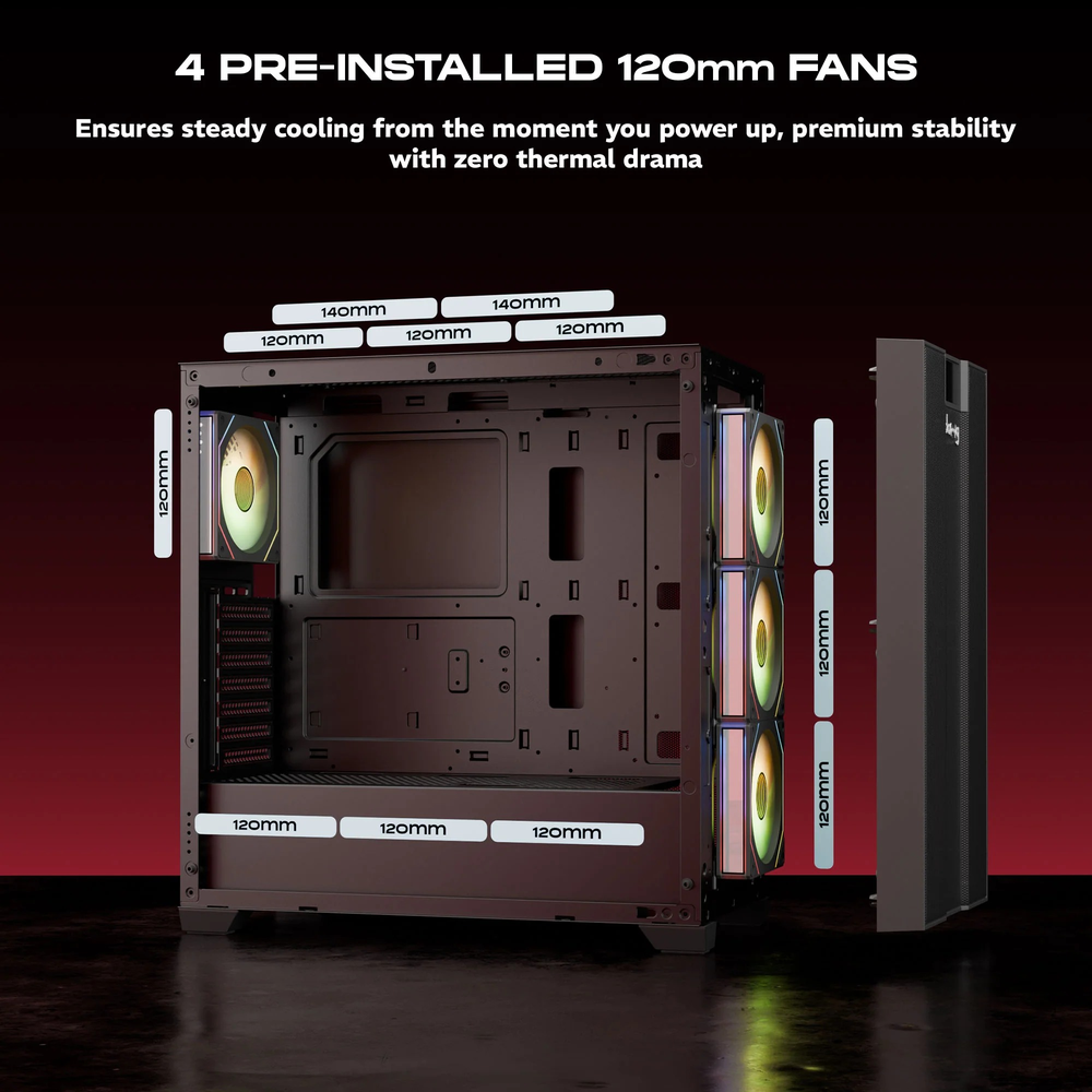 Dawg X 678 Mid Tower Chassis Black