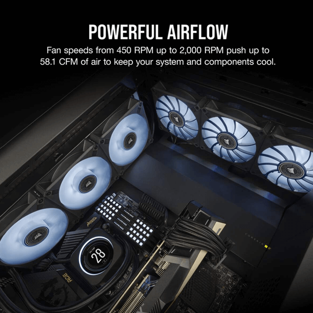 Corsair Fan ML120 LED ELITE White Premium 120mm PWM Magnetic Levitation Fan