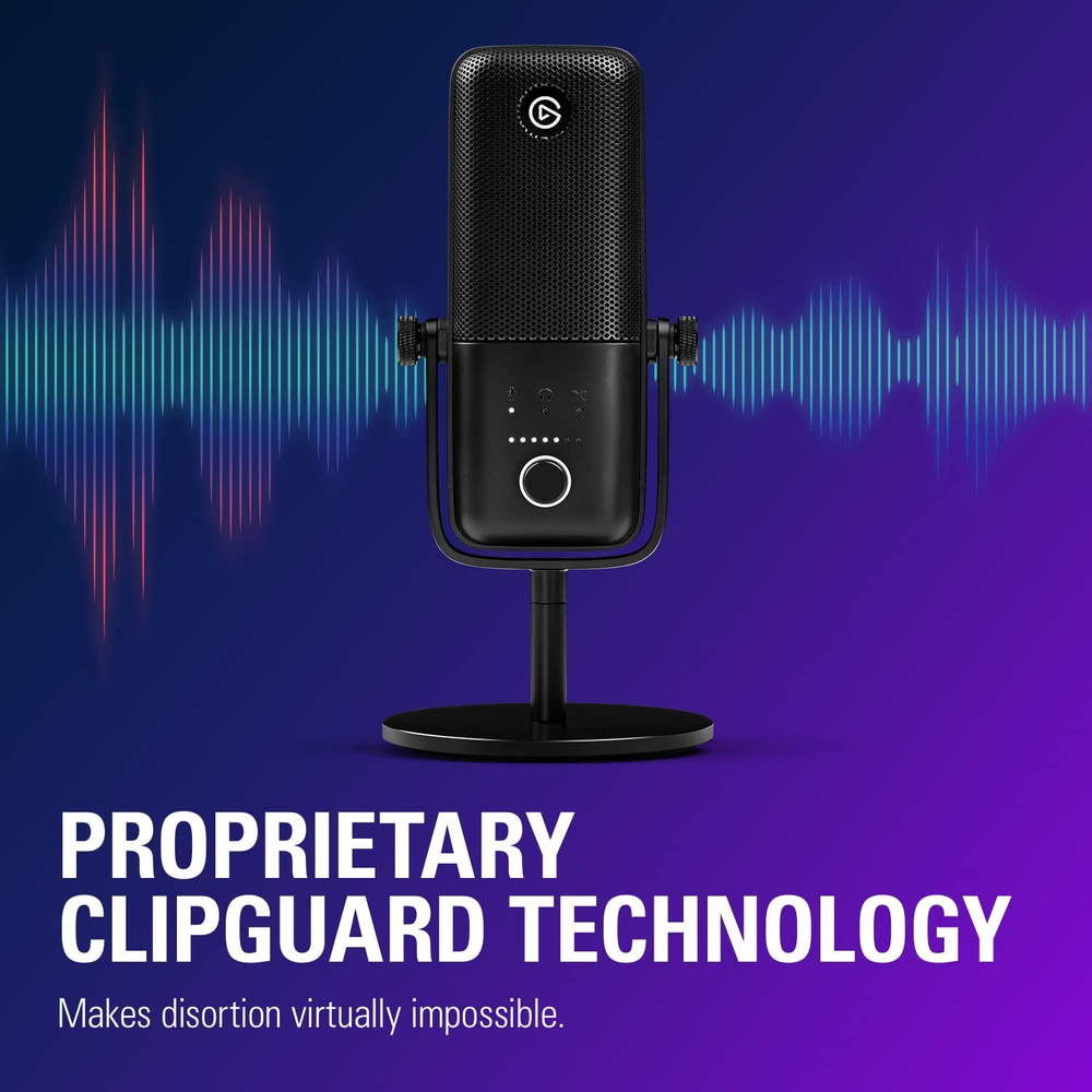 Elgato Wave:3 - Premium USB Condenser Microphone with Clipguard Technology and Wave Link Mixing Software