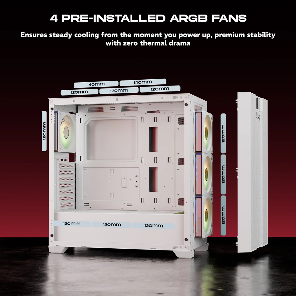 Dawg X 678 Mid Tower Chassis White