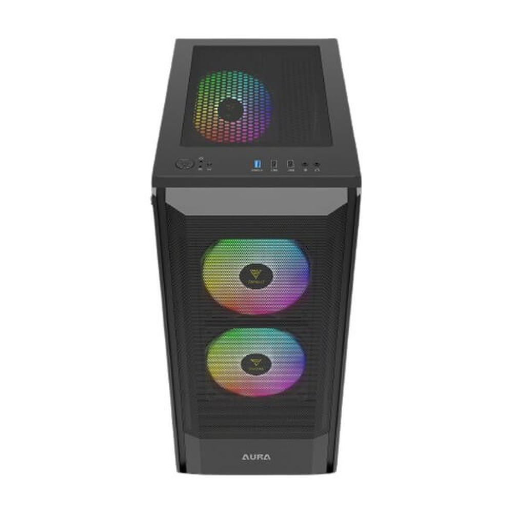 GAMDIAS AURA GC6 ARGB ATX Mid Tower Gaming Case (Black)