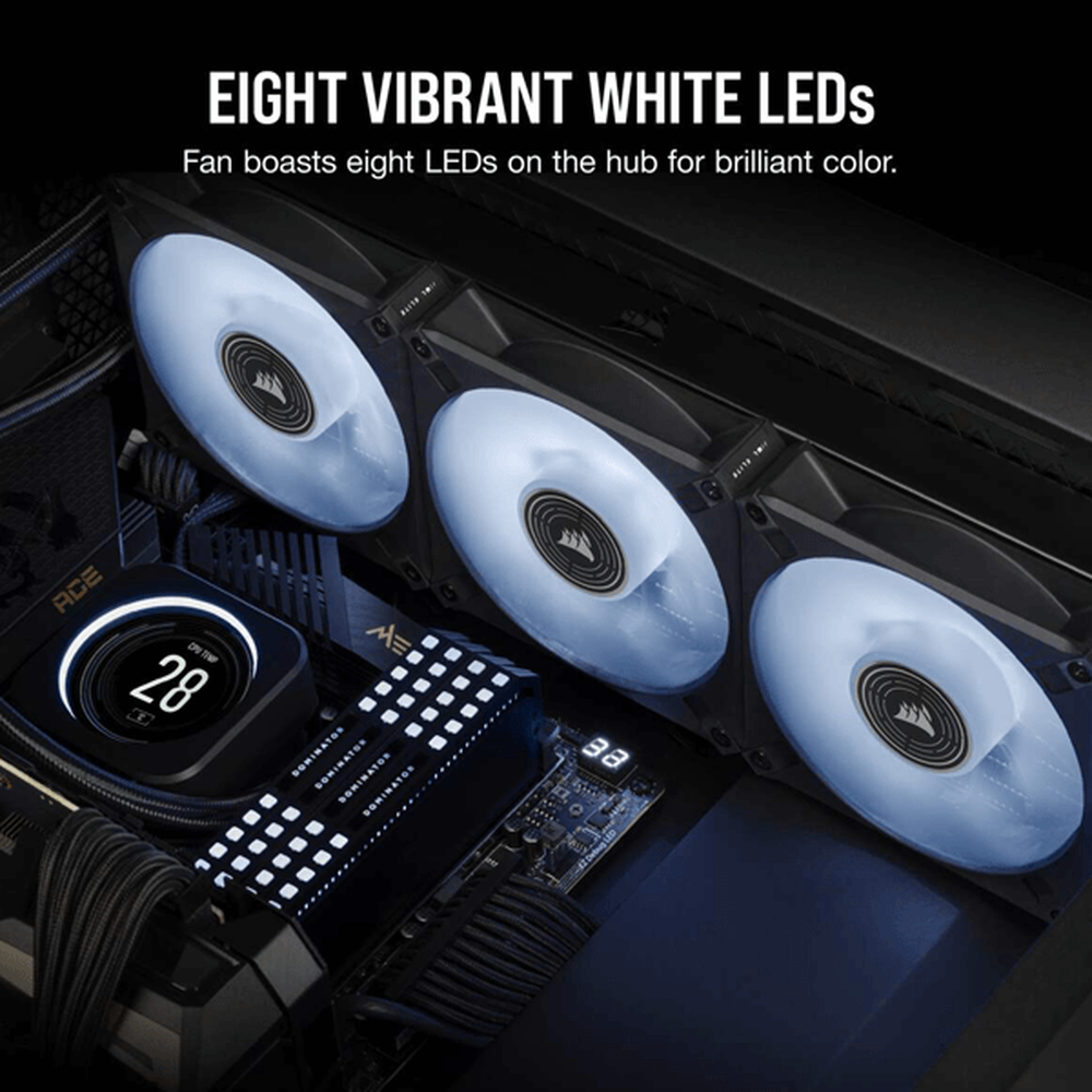 Corsair Fan ML120 LED ELITE White Premium 120mm PWM Magnetic Levitation Fan